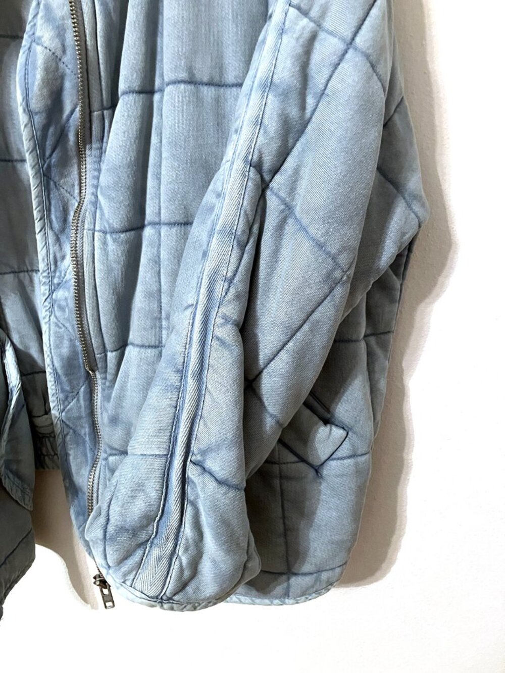 Free People Quilted Dolman Jacket, Wavy Waters | Size M - Picture 8 of 10